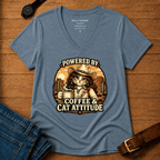 Powered by Coffee Women’s v-neck t-shirt