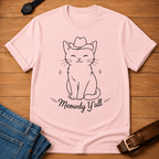 Meowdy Y'all Line Drawing T-shirt