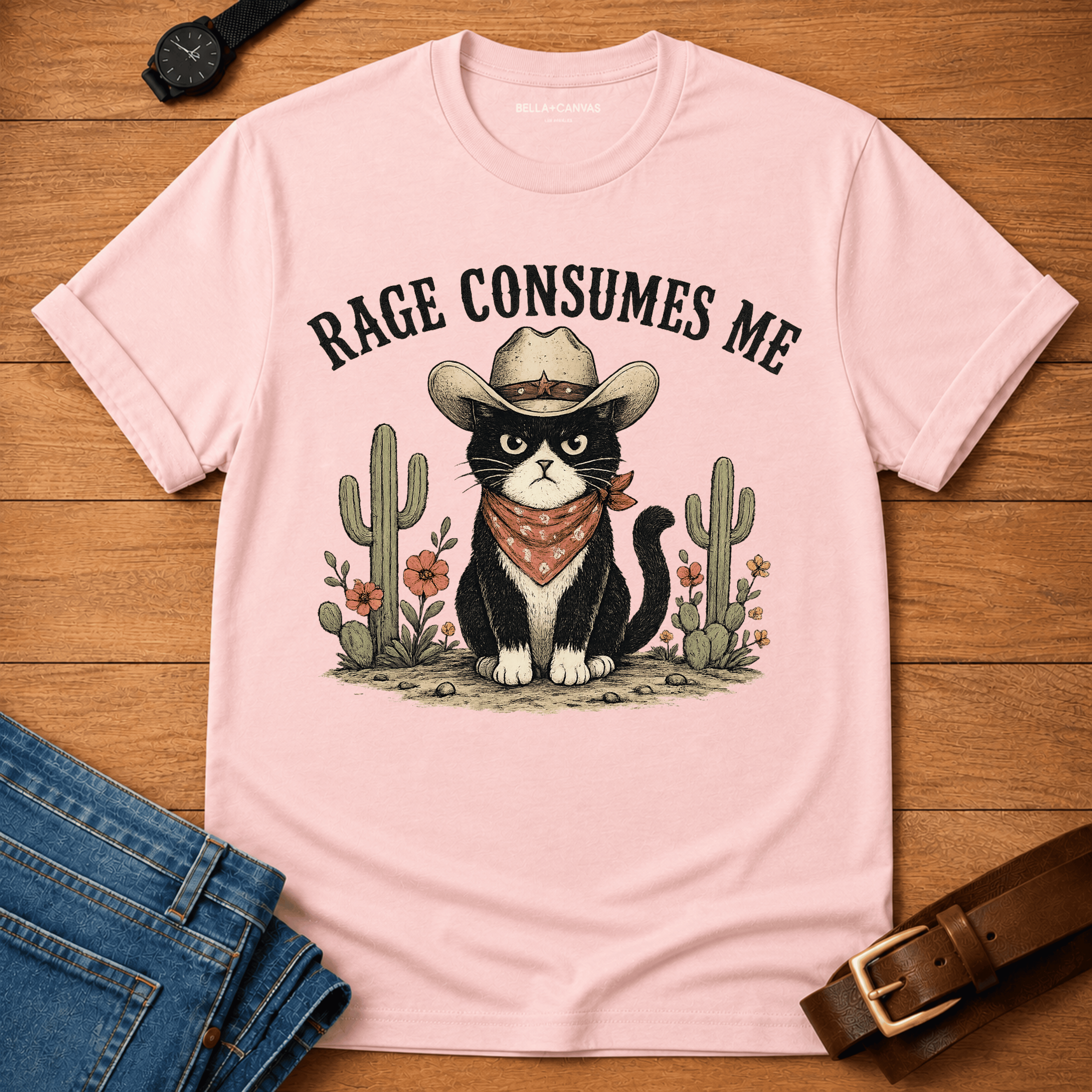 Rage Consumes Me Cactus T-shirt