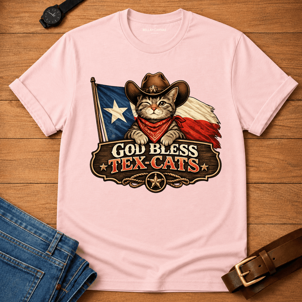 God Bless Tex Cats T-shirt