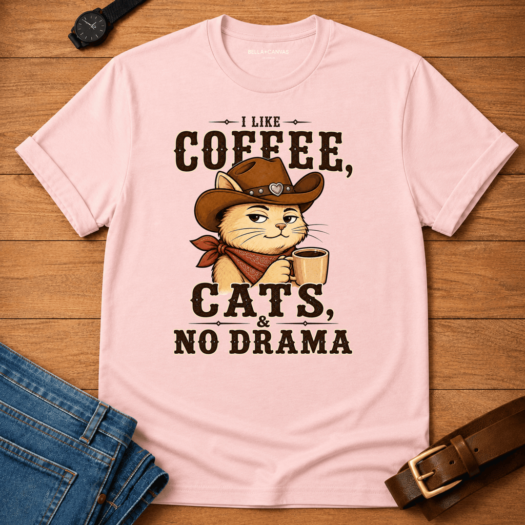 Coffee Cats No Drama t-shirt