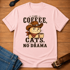 Coffee Cats No Drama t-shirt