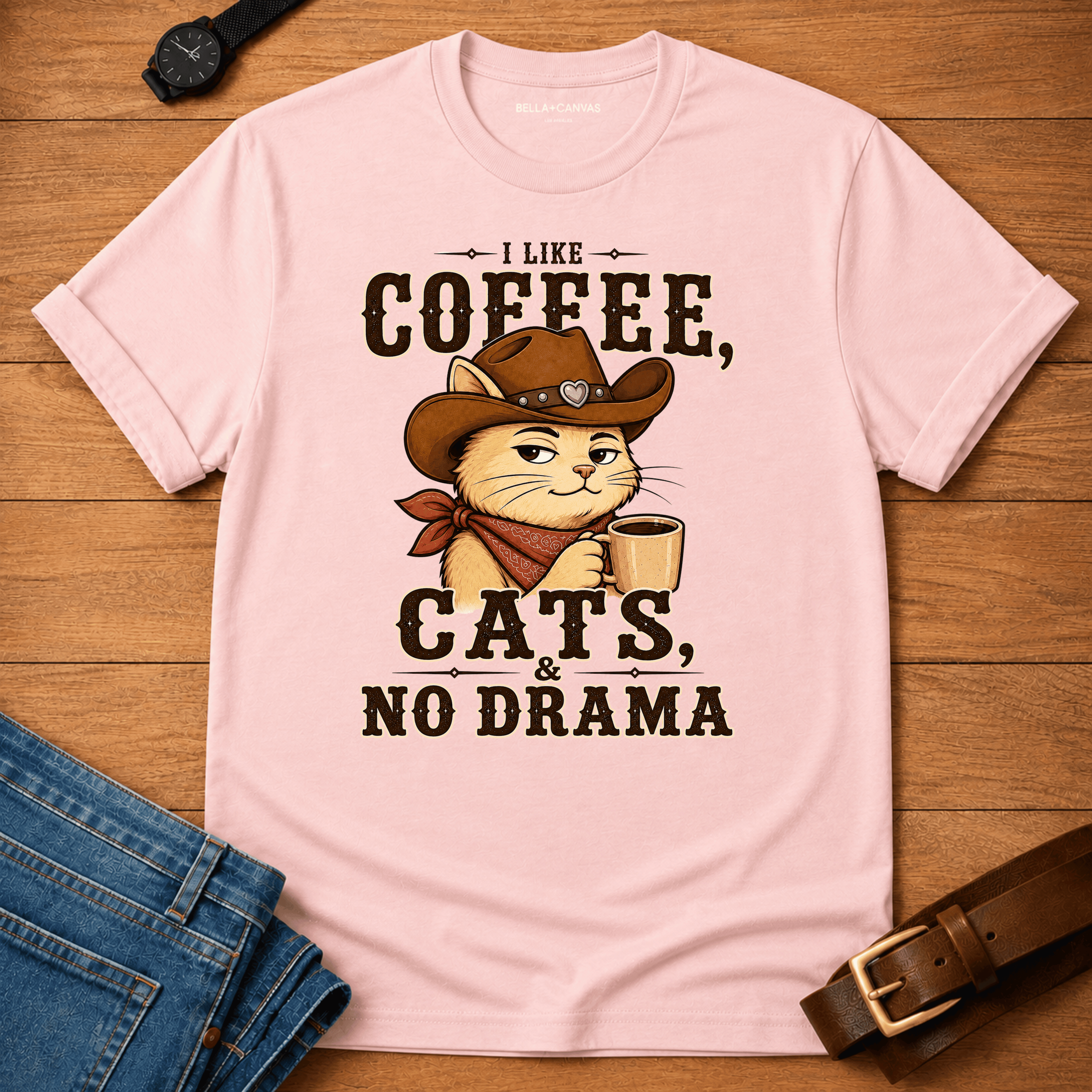 Coffee Cats No Drama t-shirt