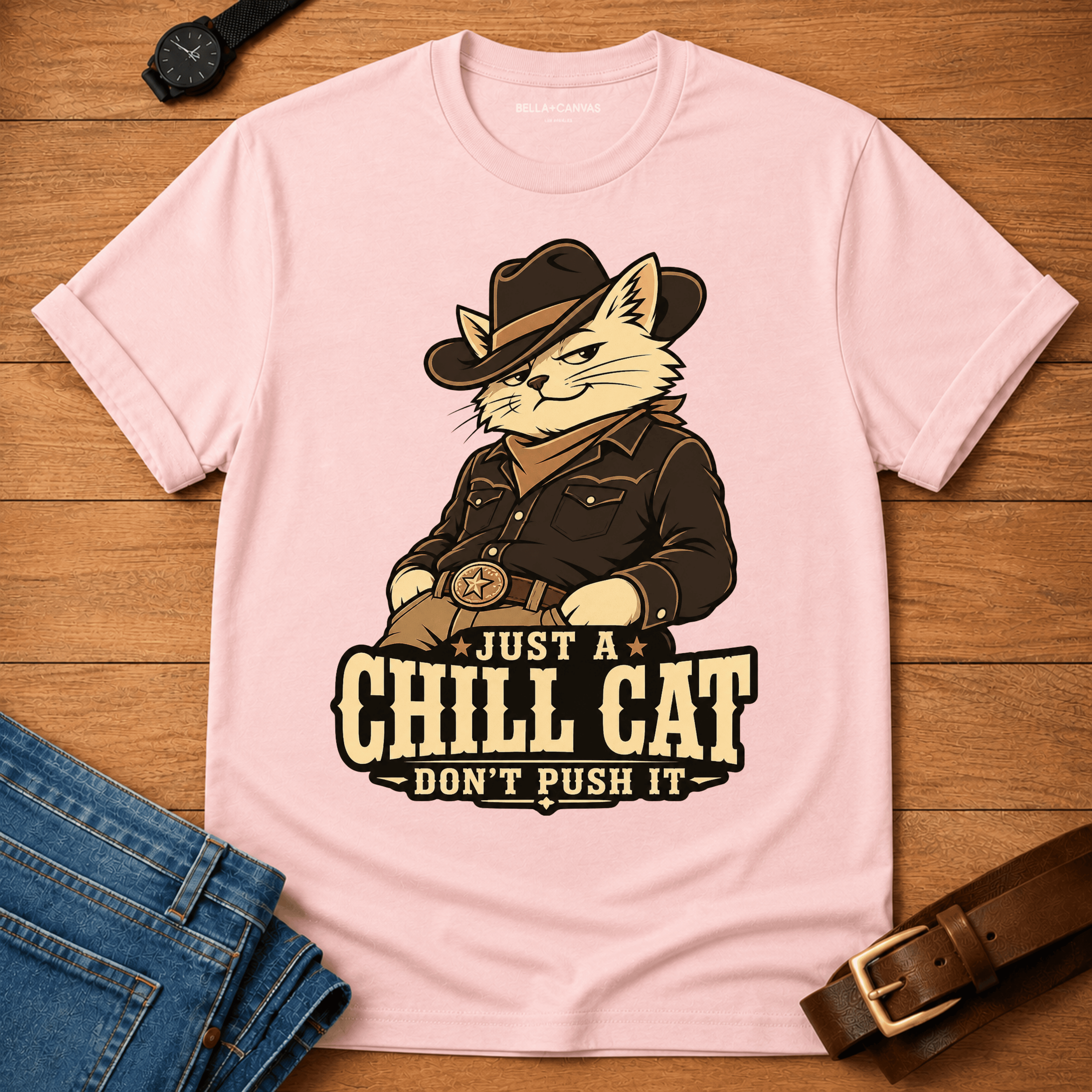 Just a Chill Cat - Don't Push It t-shirt