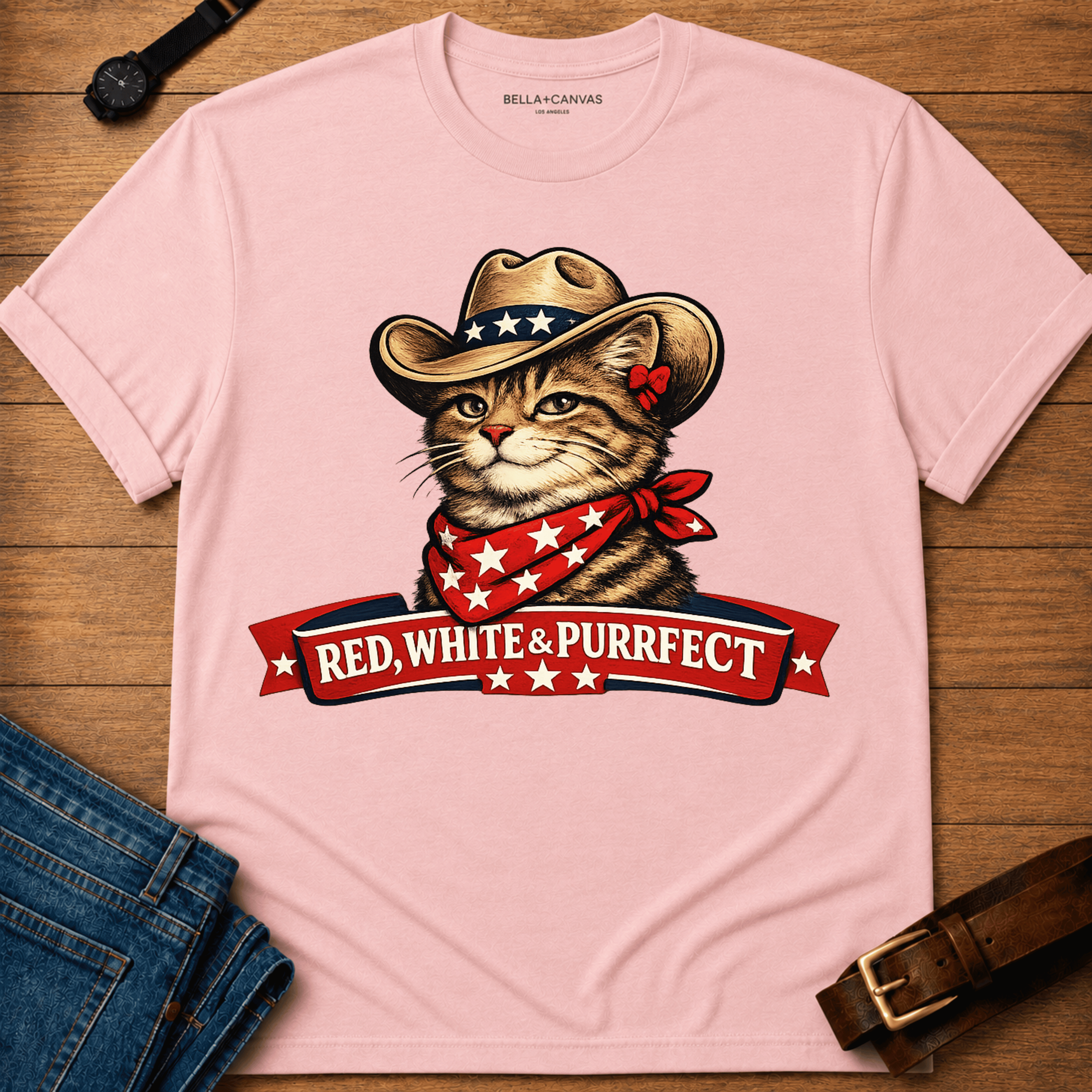Red White Purrfect t-shirt