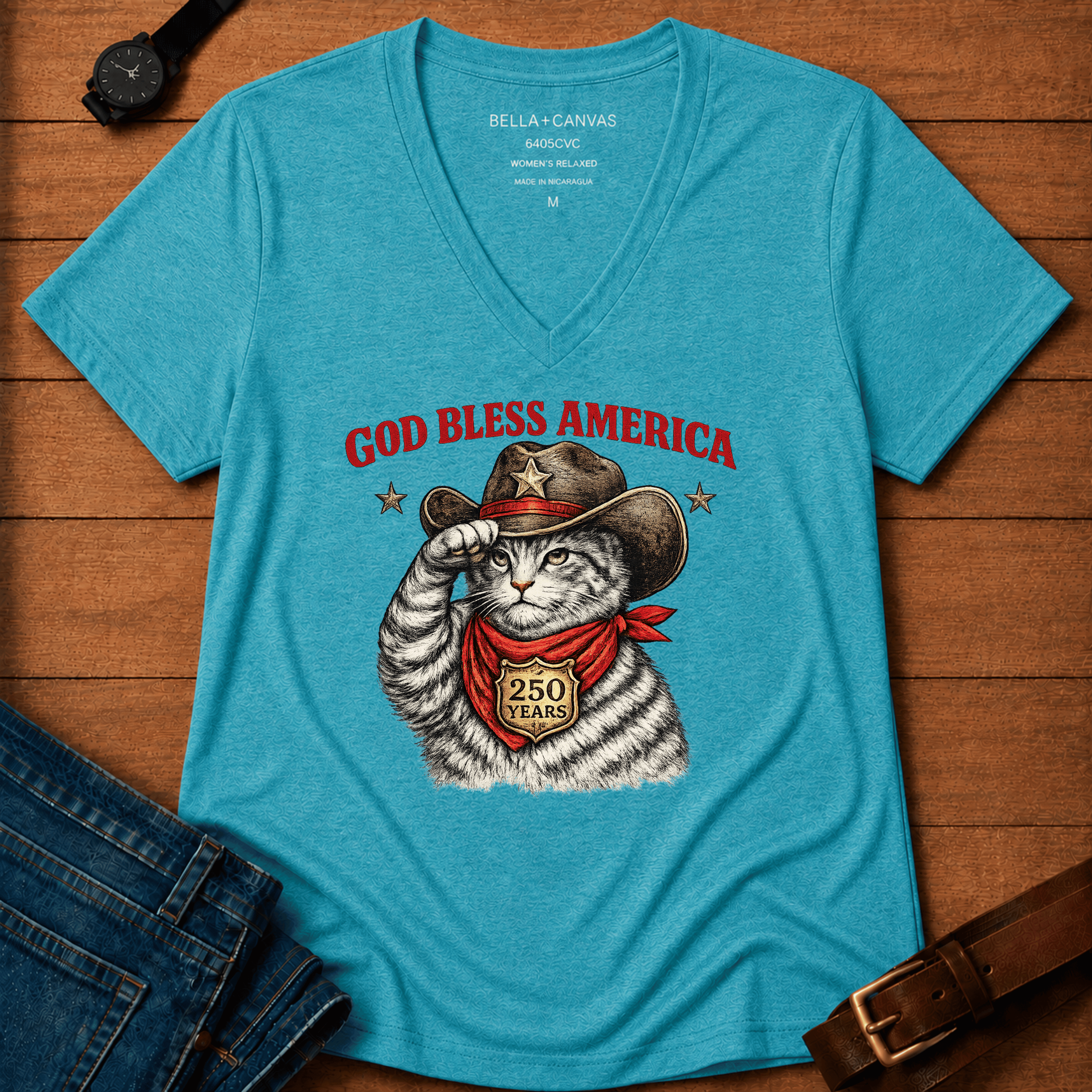 God Bless America Women’s v-neck