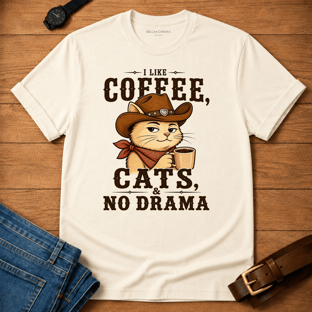 Coffee Cats No Drama t-shirt