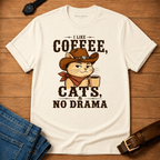 Coffee Cats No Drama t-shirt