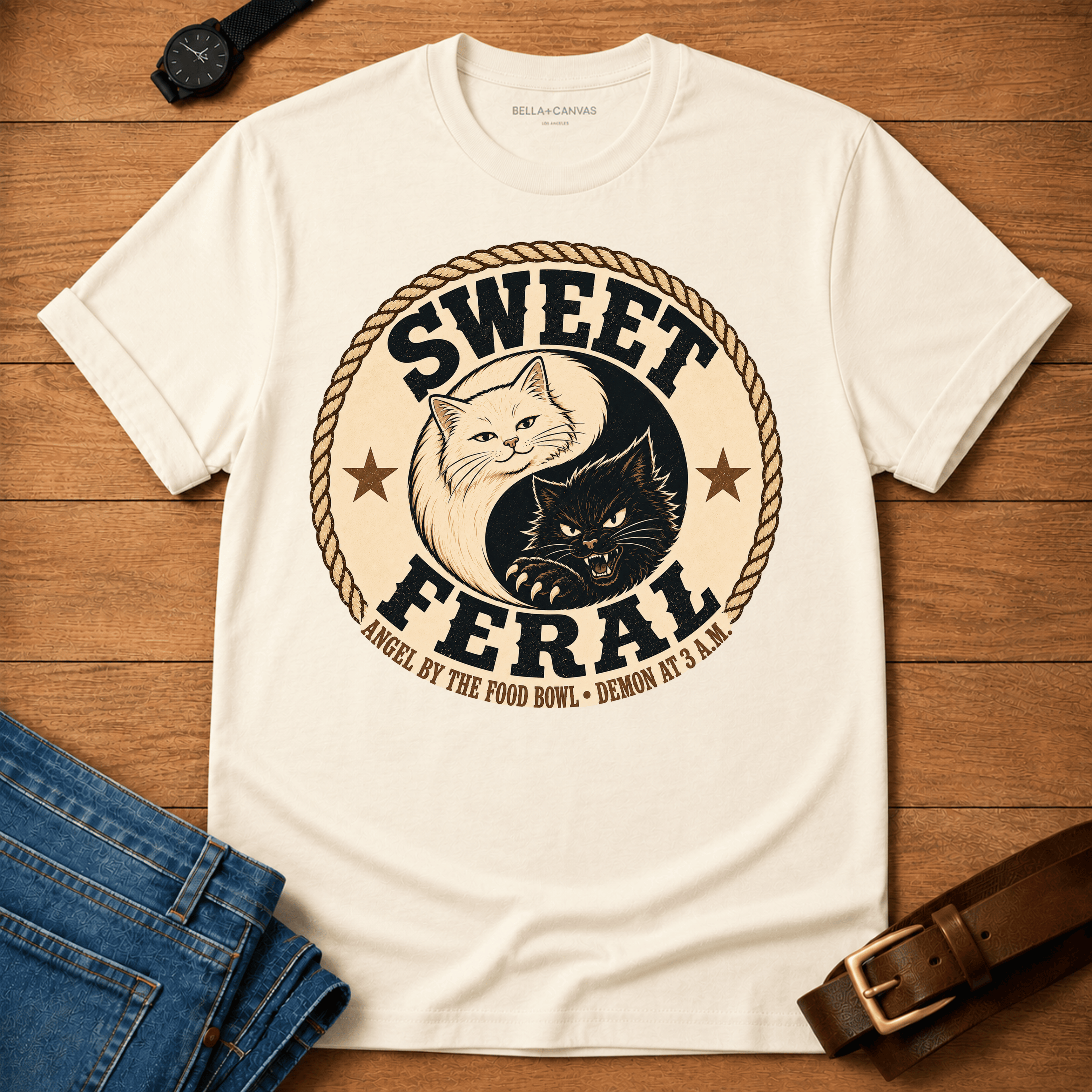 Cat Ying-Yang t-shirt