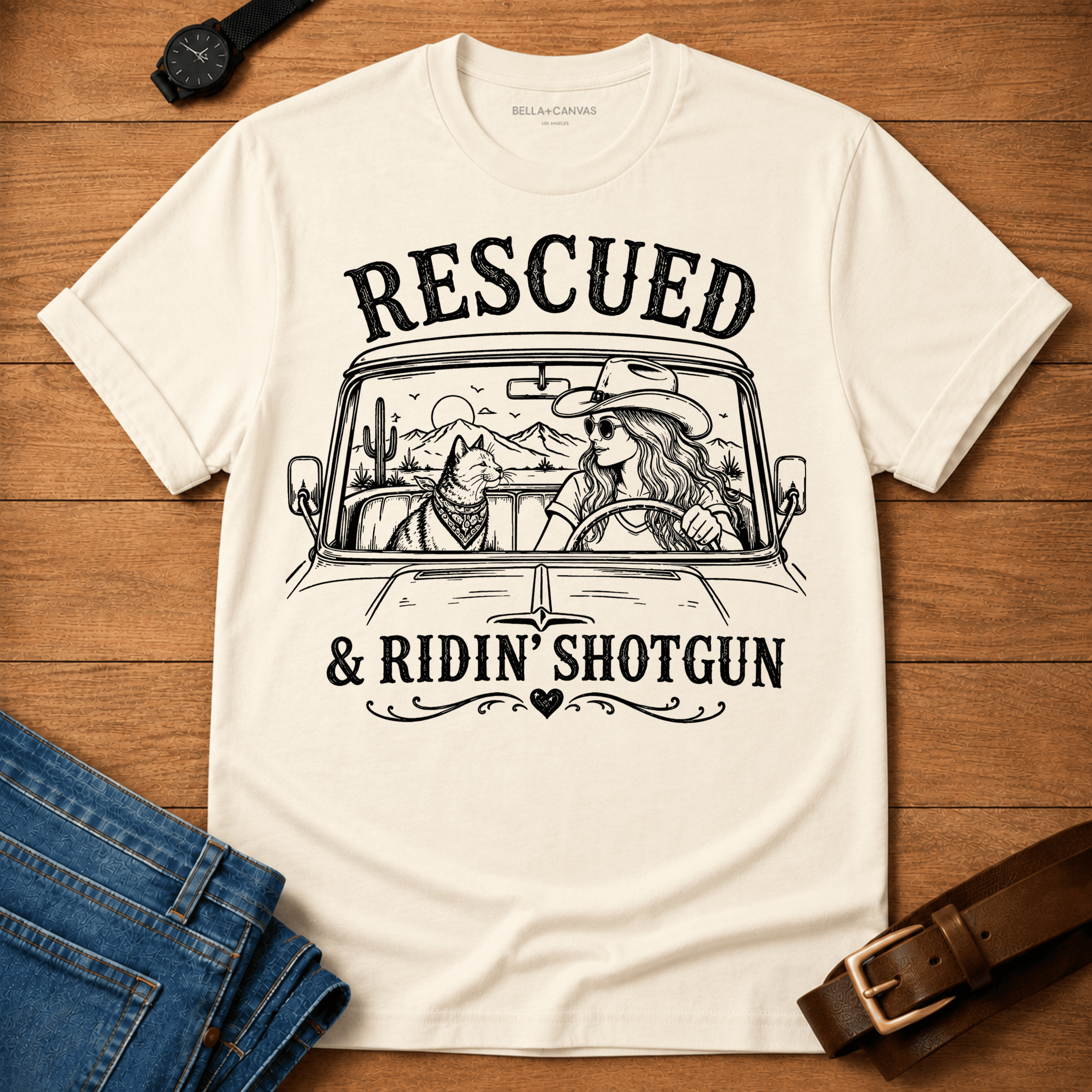 Rescued Riding Shotgun T-shirt