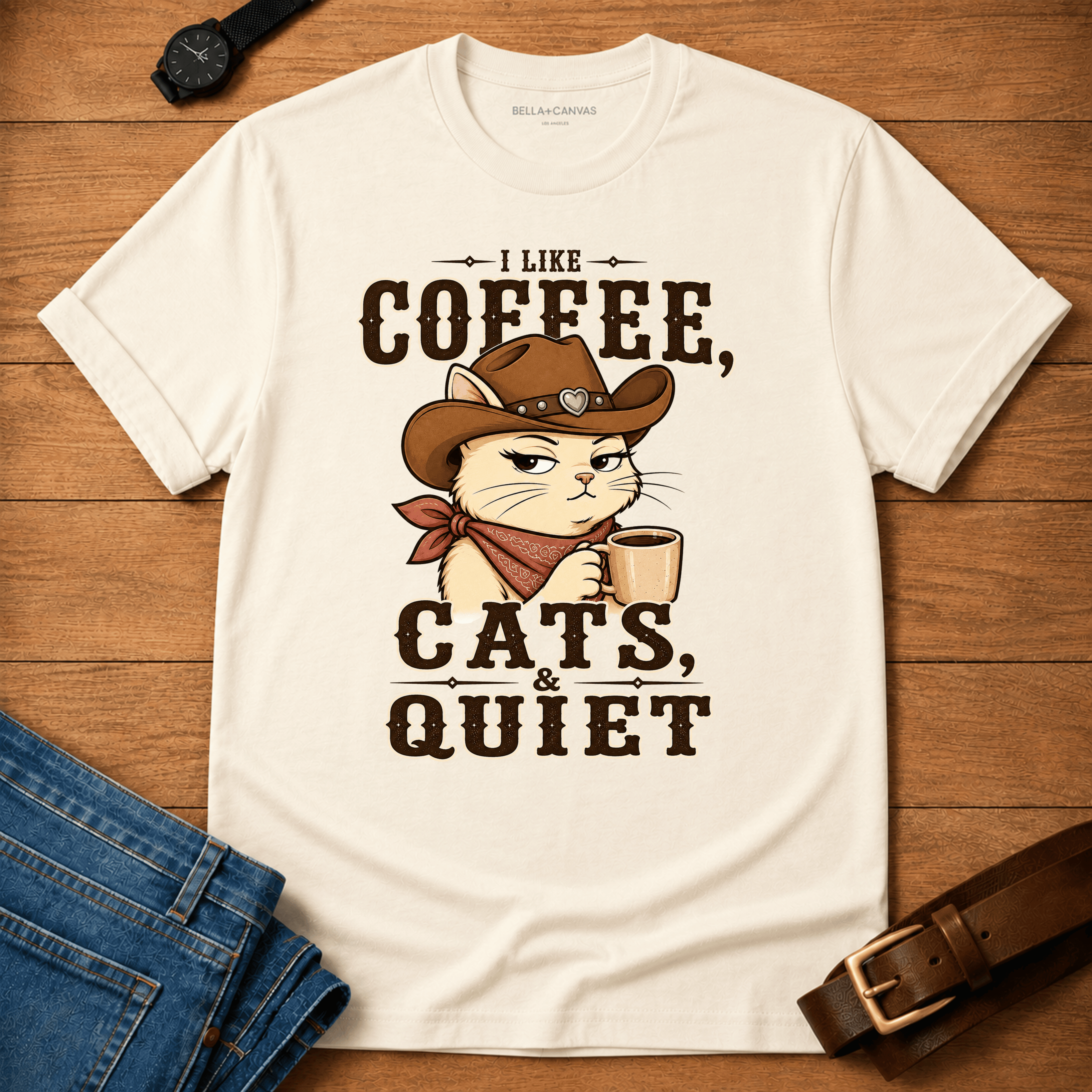 Coffee Cats and Quiet T-shirt