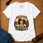 Powered by Coffee Women’s v-neck t-shirt