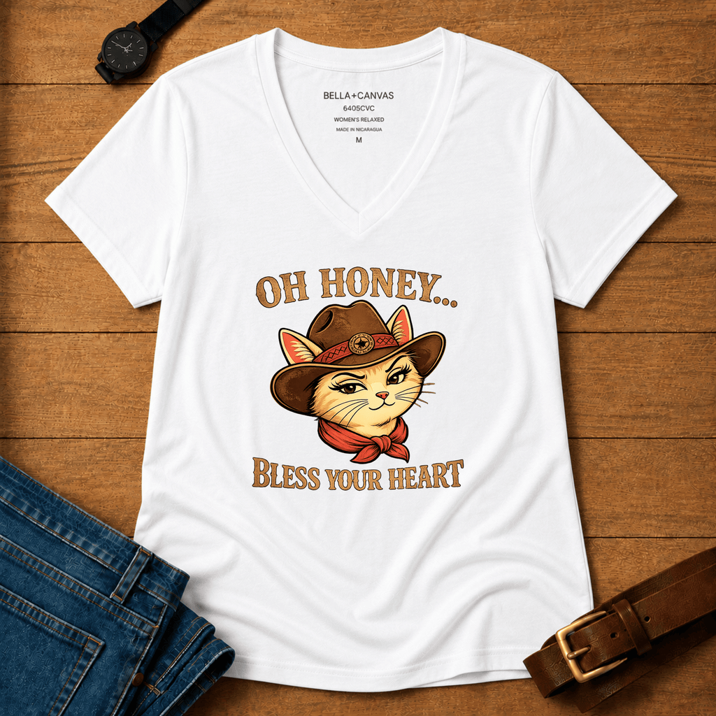 Oh Honey Bless Your Heart Women’s V-neck t-shirt