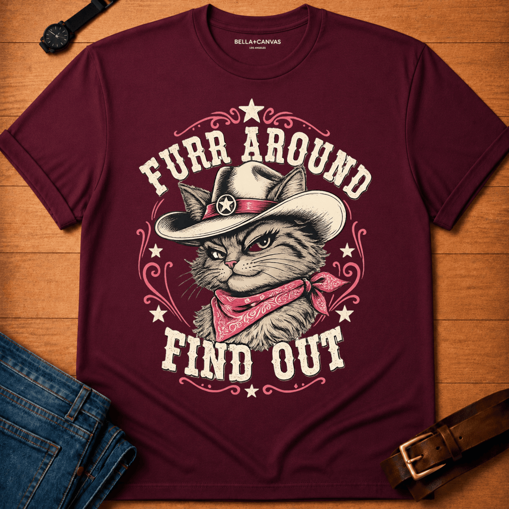 Furr Around Pink Trim t-shirt