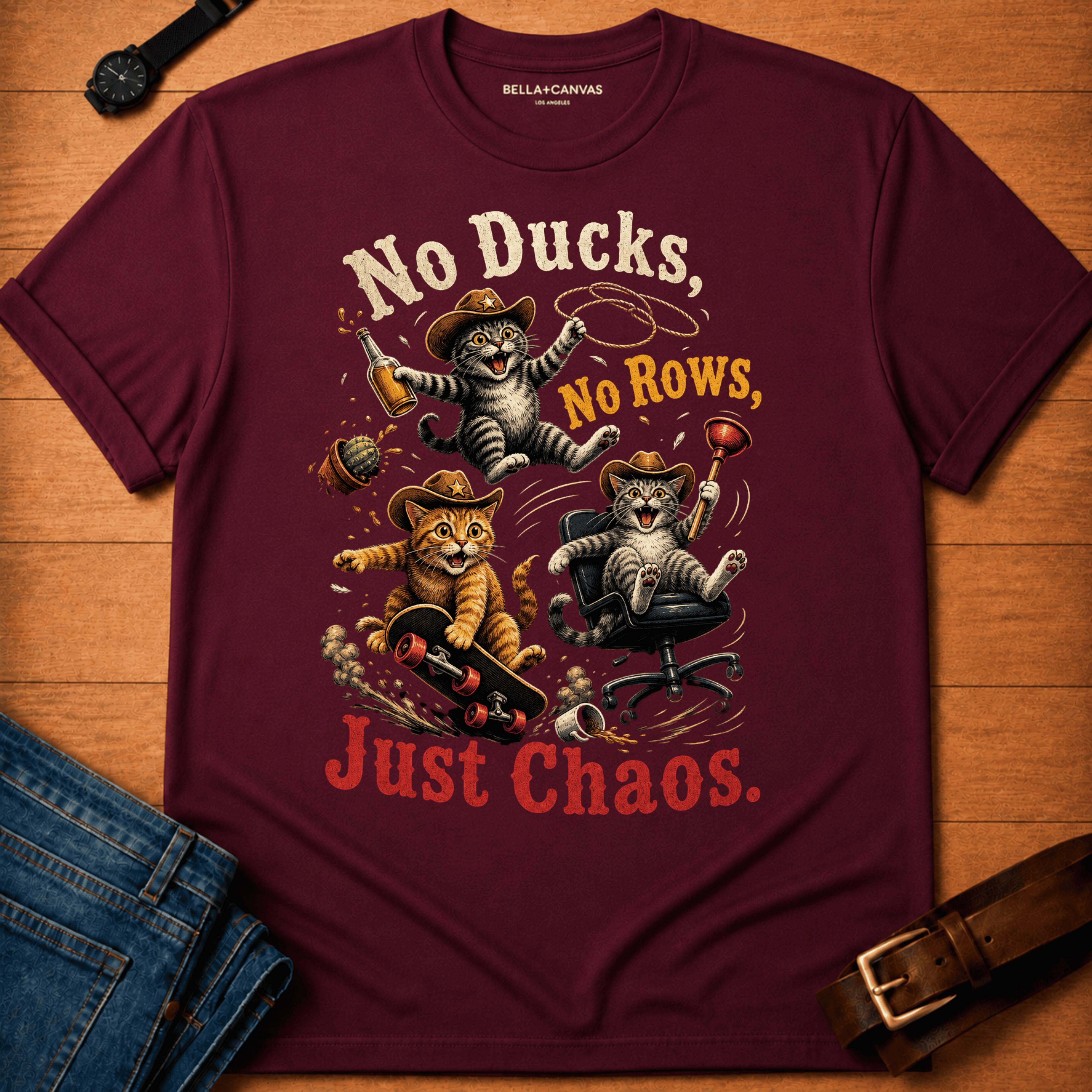 No Ducks with a skateboard T-shirt