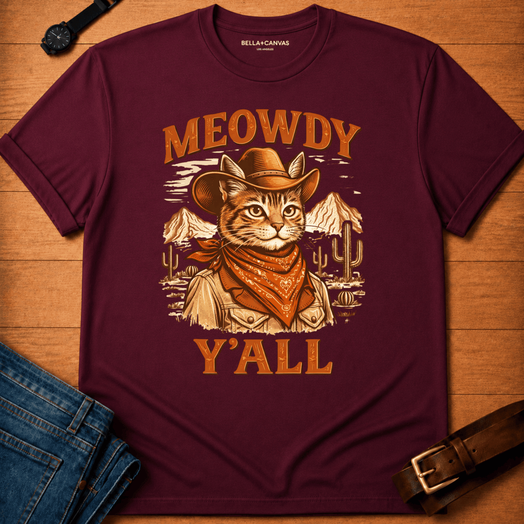 Meowdy Y'all Mountains t-shirt