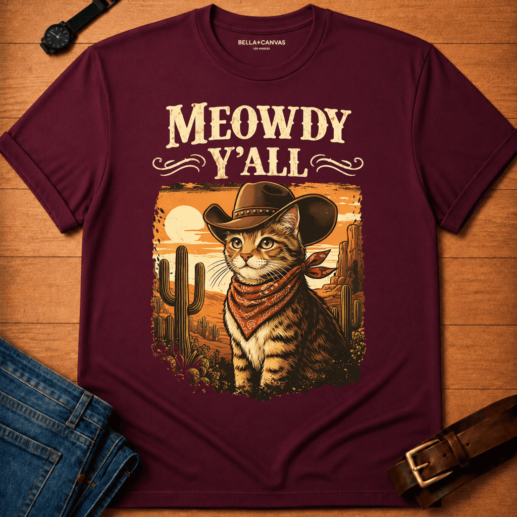 Meowdy Sunset 2 t-shirt