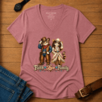 Faith Love Family Women’s v-neck t-shirt