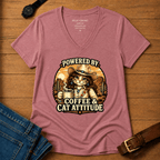 Powered by Coffee Women’s v-neck t-shirt