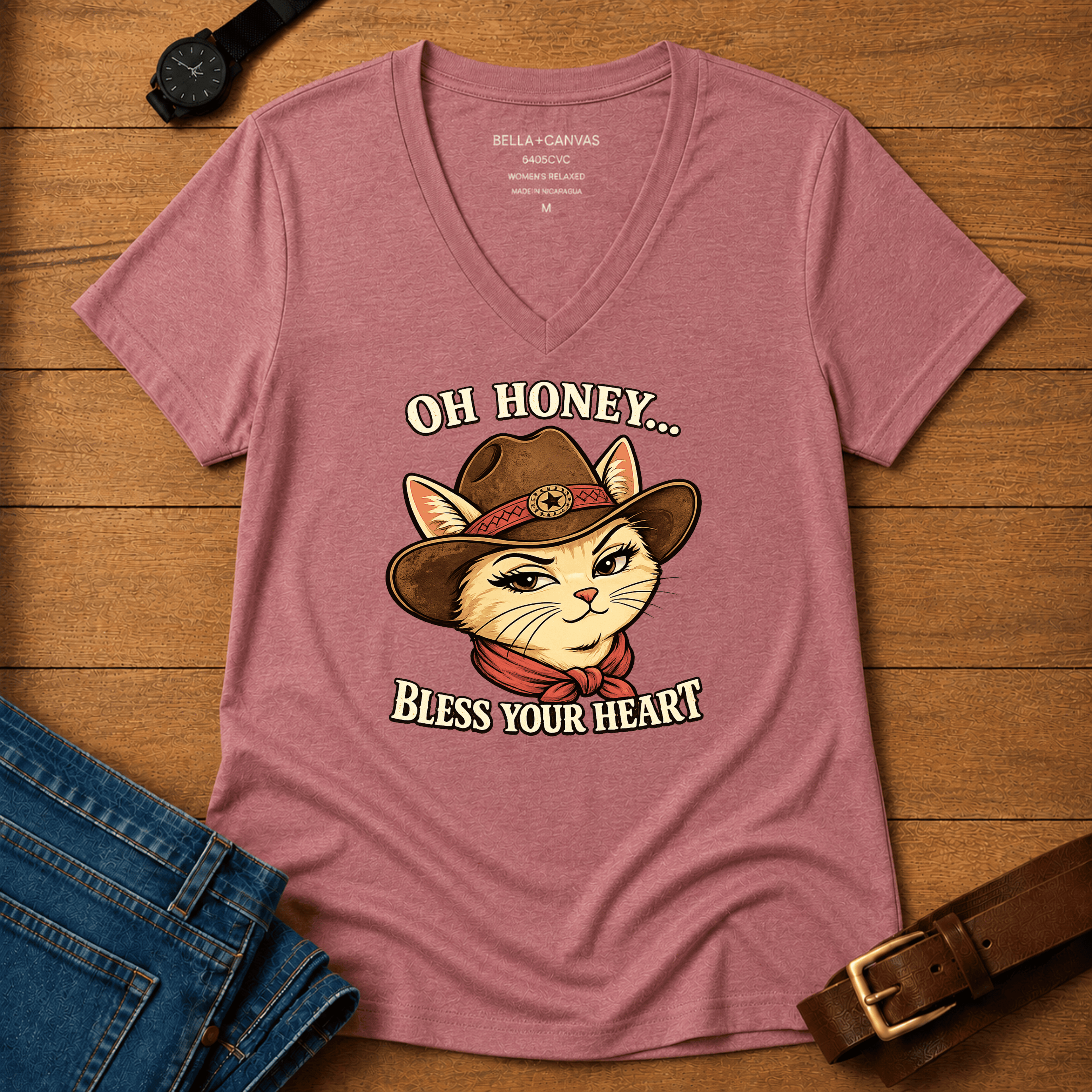 Oh Honey Bless Your Heart Women’s v-neck t-shirt
