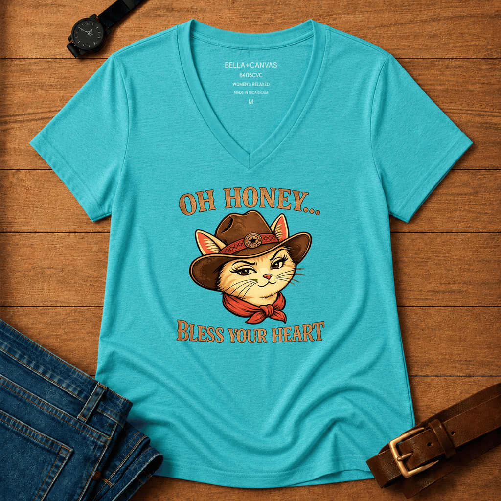 Oh Honey Bless Your Heart Women’s V-neck t-shirt